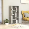 Image de Vidaxl BibliothÃ¨que Gris BÃ©ton 50x25x106 Cm Bois D'IngÃ©nierie