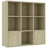 Image de BibliothÃ¨que ChÃªne sonoma 98x30x98 cm AgglomÃ©rÃ© - VidaXL