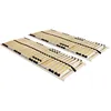 Image de vidaXL Sommiers Ã  lattes 2 pcs avec 28 lattes 7 zones 80x200 cm