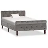 Image de vidaXL Cadre de lit sans matelas gris velours 100x200 cm