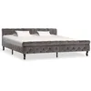 Image de vidaXL Cadre de lit sans matelas gris velours 200x200 cm