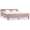 Image de vidaXL Cadre de lit sans matelas Rose Velours 180x200 cm