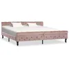 Image de vidaXL Cadre de lit sans matelas rose velours 200x200 cm