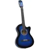 Image de vidaXL Guitare dÃ©coupÃ©e classique occidentale 6 cordes Bleu ombrÃ© 38