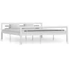 Image de vidaXL Cadre de lit sans matelas blanc et noir mÃ©tal 180x200 cm