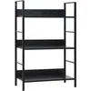 Image de vidaXL BibliothÃ¨que Ã  3 niveaux noir 60x27,6x90,5 cm bois d'ingÃ©nierie