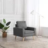 Image de vidaXL Fauteuil Gris clair Tissu
