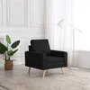 Image de vidaXL Fauteuil Noir Tissu