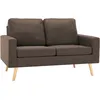 Image de CanapÃ© Ã  2 places Marron Tissu vidaXL vidaXL