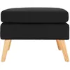 Image de Repose-pied Noir Tissu - VidaXL
