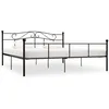 Image de vidaXL Cadre de lit sans matelas noir mÃ©tal 180x200 cm