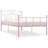 Image de vidaXL Cadre de lit Rose MÃ©tal 90 x 200 cm