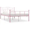 Image de vidaXL Cadre de lit Rose MÃ©tal 140 x 200 cm