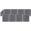 Image de Vidaxl Ensemble De ClÃ´ture Wpc 8 CarrÃ© + 1 InclinÃ© 1484x186 Cm Gris