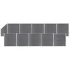 Image de Vidaxl Ensemble De ClÃ´ture Wpc 10 CarrÃ© + 1 InclinÃ© 1830x186 Cm Gris