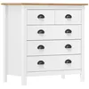 Image de vidaXL Buffet Hill Blanc 79x40x80 cm Bois de pin solide