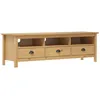 Image de vidaXL Meuble TV Hill Range Marron miel 158x40x47cm Bois de pin solide