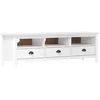 Image de vidaXL Meuble TV Hill Range Blanc 158x40x47 cm Bois de pin solide