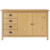 Image de vidaXL Buffet Hill Marron miel 130x40x80 cm Bois de pin solide