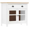 Image de vidaXL Buffet Hill Blanc 90x40x80 cm Bois de pin solide