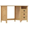Image de Vidaxl Bureau Hill Avec 3 Tiroirs 120x50x74 Cm Pin Solide