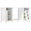 Image de Bureaux VidaXL  Bureau  Hill Bois de pin massif Blanc 150x50x74 cm P31600000