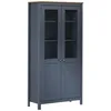 Image de vidaXL Buffet Hill Gris 85x37x170,5 cm Bois de pin solide