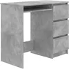 Image de vidaXL Bureau Gris bÃ©ton 90x45x76 cm AgglomÃ©rÃ©