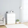 Image de vidaXL Buffet Blanc 60x35x76 cm Bois d'ingÃ©nierie