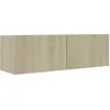 Image de Meuble TV ChÃªne sonoma 100x30x30 cm AgglomÃ©rÃ© - vidaXL