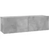 Image de Meuble TV Gris bÃ©ton 100x30x30 cm AgglomÃ©rÃ© - vidaXL