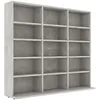 Image de VidaXL Armoire Ã  CD Gris bÃ©ton 100x23x89,5 cm Bois d'ingÃ©nierie