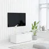 Image de Meuble TV classique 3 tiroirs Blanc 80 x 34 x 30 cm bois contreplaquÃ©