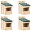 Image de Vidaxl Nichoirs 4 Pcs 12x16x20 Cm Bois De Sapin
