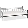 Image de vidaXL Cadre de lit de repos Noir MÃ©tal 90 x 200 cm