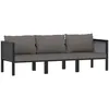 Image de CanapÃ© Ã 3 Places Avec Coussins Anthracite RÃ©sine TressÃ©e Vidaxl Vidaxl