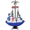 Image de VIDAXL Arbre de No?l neigeux avec base de parapluie Bleu 170 cm PVC