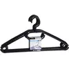 Image de Lot de 10 cintres à vêtements noirs à tête tournante - 40 cm