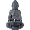 Image de Fontaine ExtÃ©rieure Solaire En Composite Bouddha Anthracite