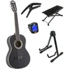 Image de Lapaz C30bk Guitare Classique Format 3/4 Noire + Stand + Accessoires