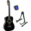 Image de Lapaz 002 Bk Guitare Classique Format 1/2 Noire + Stand + Accordeur