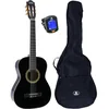 Image de Lapaz 002 Bk Guitare Classique Format 3/4 Noire + Housse + Accordeur