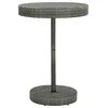 Image de Vidaxl Table De Jardin Gris 75,5x106 Cm RÃ©sine TressÃ©e