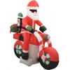 Image de vidaXL PÃ¨re NoÃ«l gonflable sur moto LED IP44 160 cm