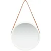 Image de vidaXL Miroir mural avec sangle 40 cm Blanc