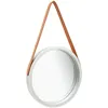 Image de vidaXL Miroir mural avec sangle 40 cm ArgentÃ©