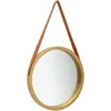 Image de vidaXL Miroir mural avec sangle 50 cm DorÃ©