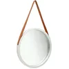 Image de vidaXL Miroir mural avec sangle 50 cm ArgentÃ©