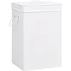 Image de PANIER Ã LINGE AVEC UNE SEULE SECTION BAMBOU BLANC
