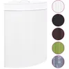 Image de vidaXL Panier Ã  linge d'angle Bambou Blanc 60 L